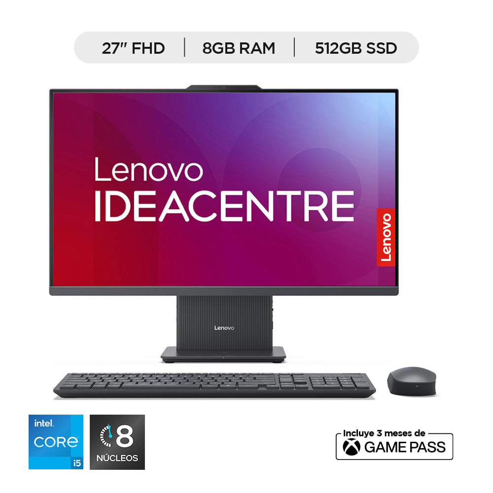Computador de escritorio AIO LENOVO IdeaCentre   27IRH9 - Intel® Core™ i5-13420H - 8 GB RAM - 512GB SSD - Luna Gris - 27" FHD