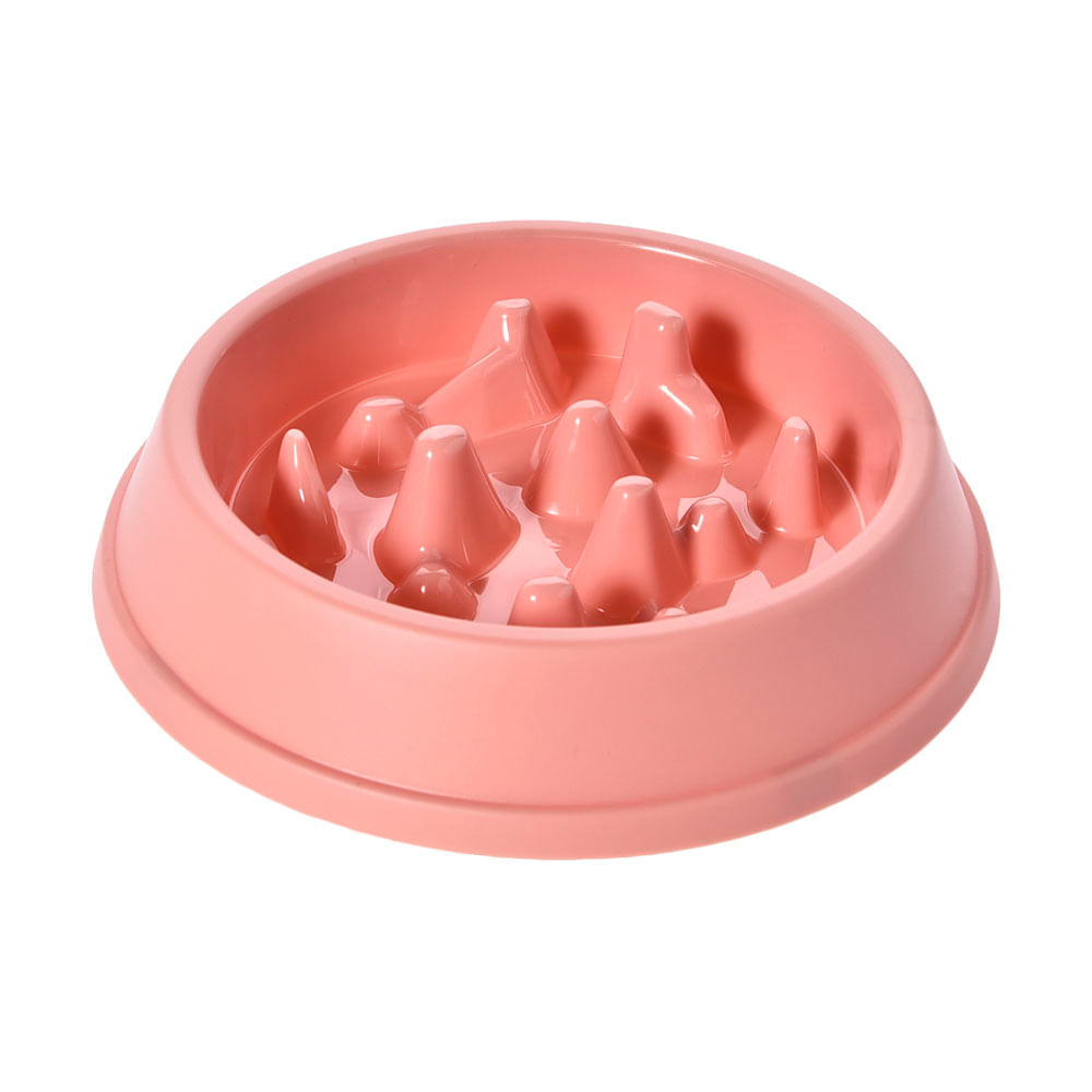 Plato Plástico Anti ahogo 500ml Rosa
