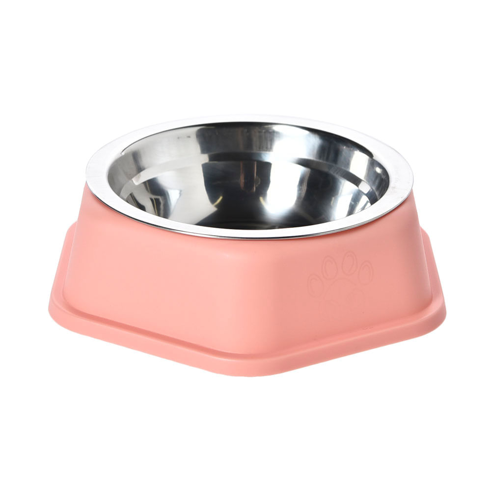 Plato Acero 280ml Rosa