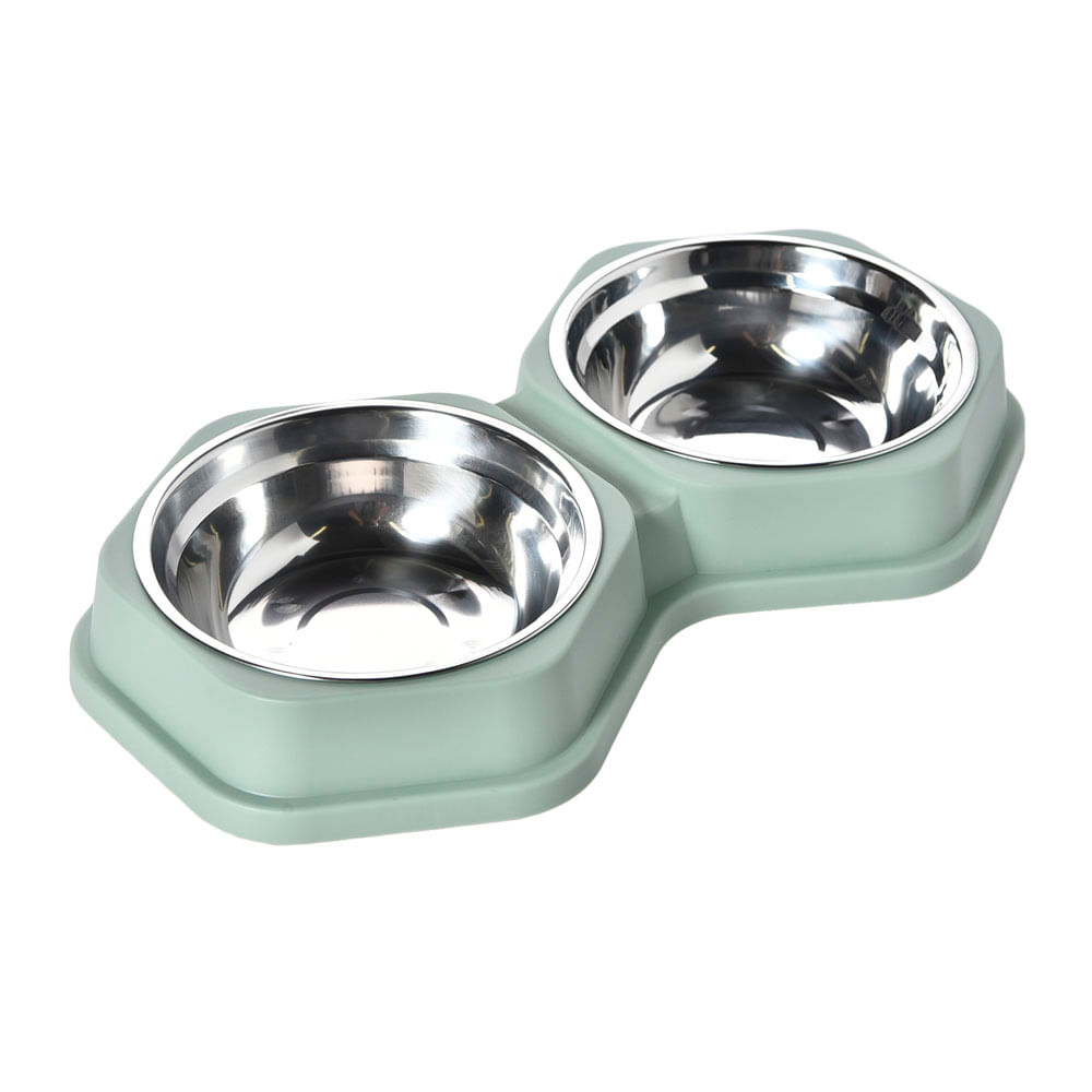 Plato Acero Doble 820ml Verde