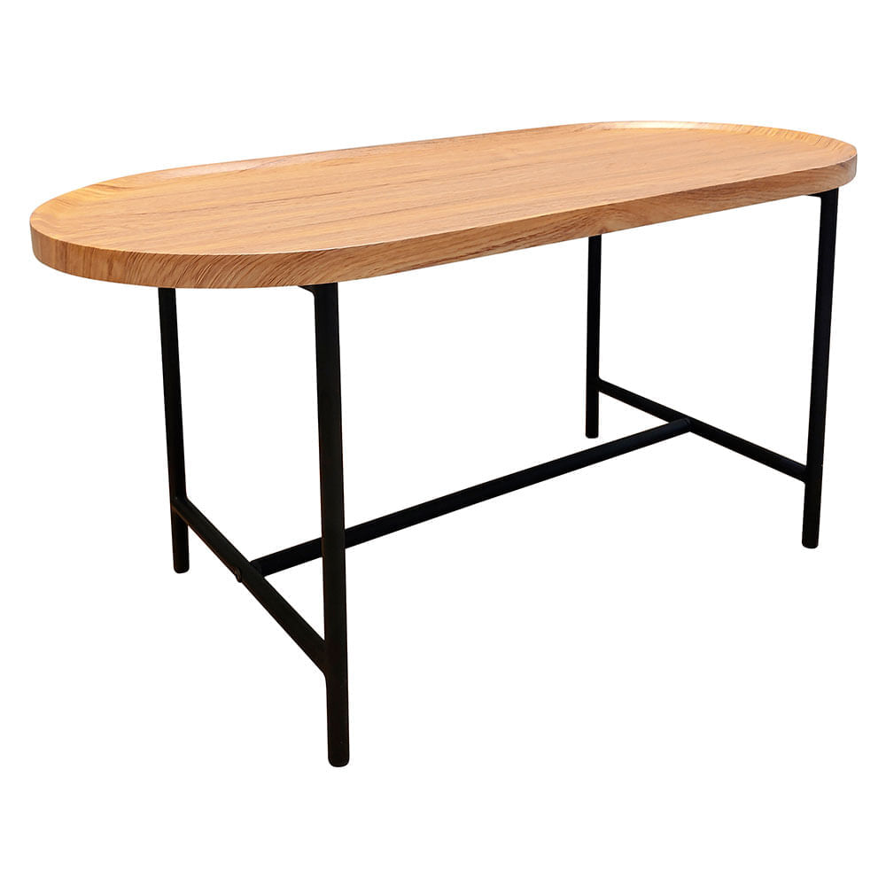 Mesa sala Kian 39x80x38 cm natural/negro M+Design
