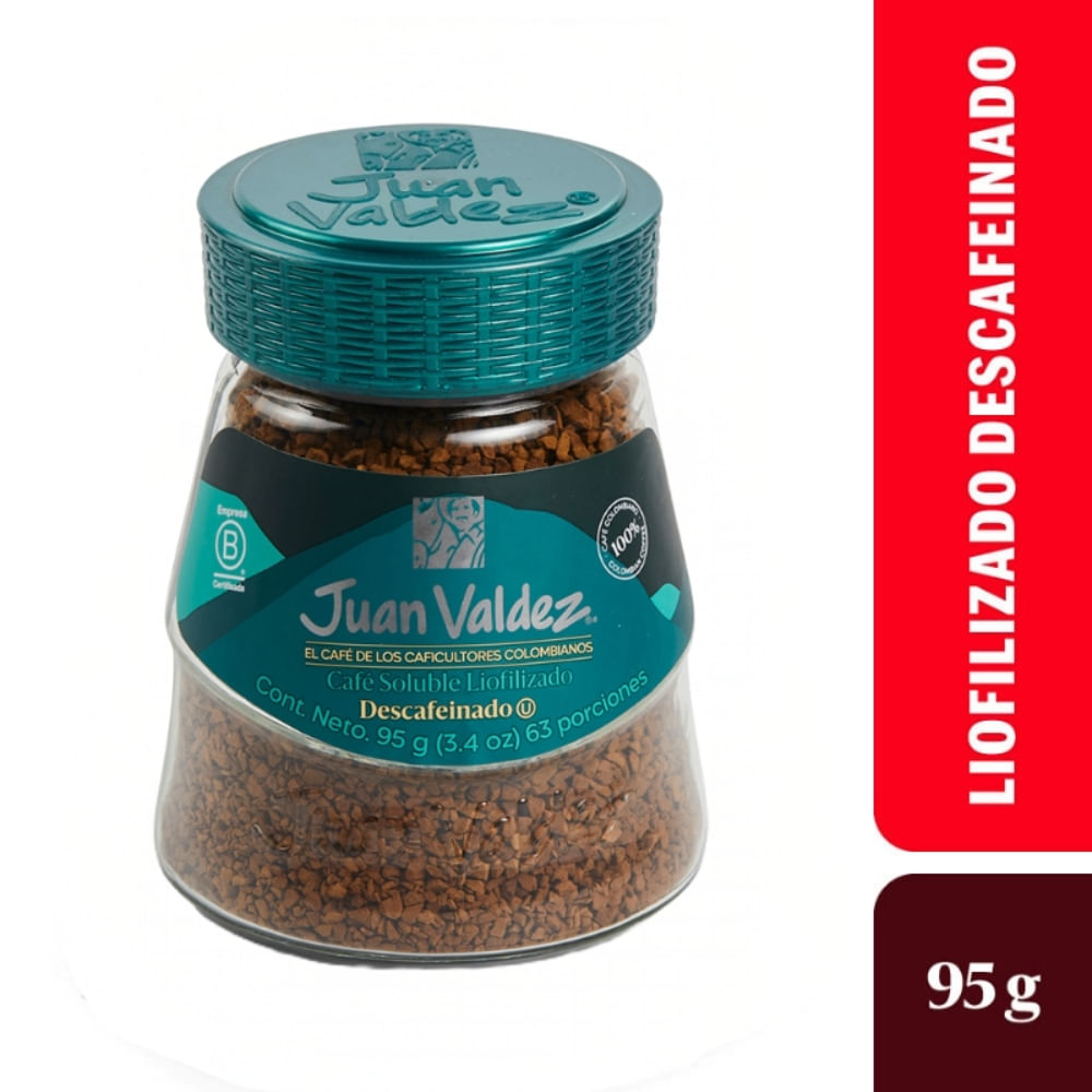 Café Juan Valdez Liofilizado Descafeinado 95gr