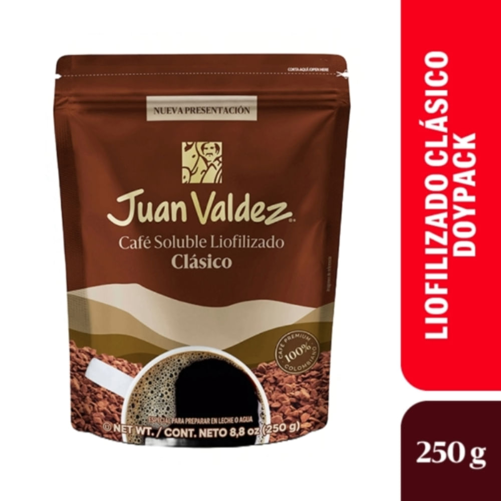 Café Juan Valdez Liofilizado Clásico 250gr Doypack