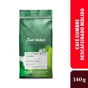Café Juan Valdez Cumbre Descafeinado Molido 340gr