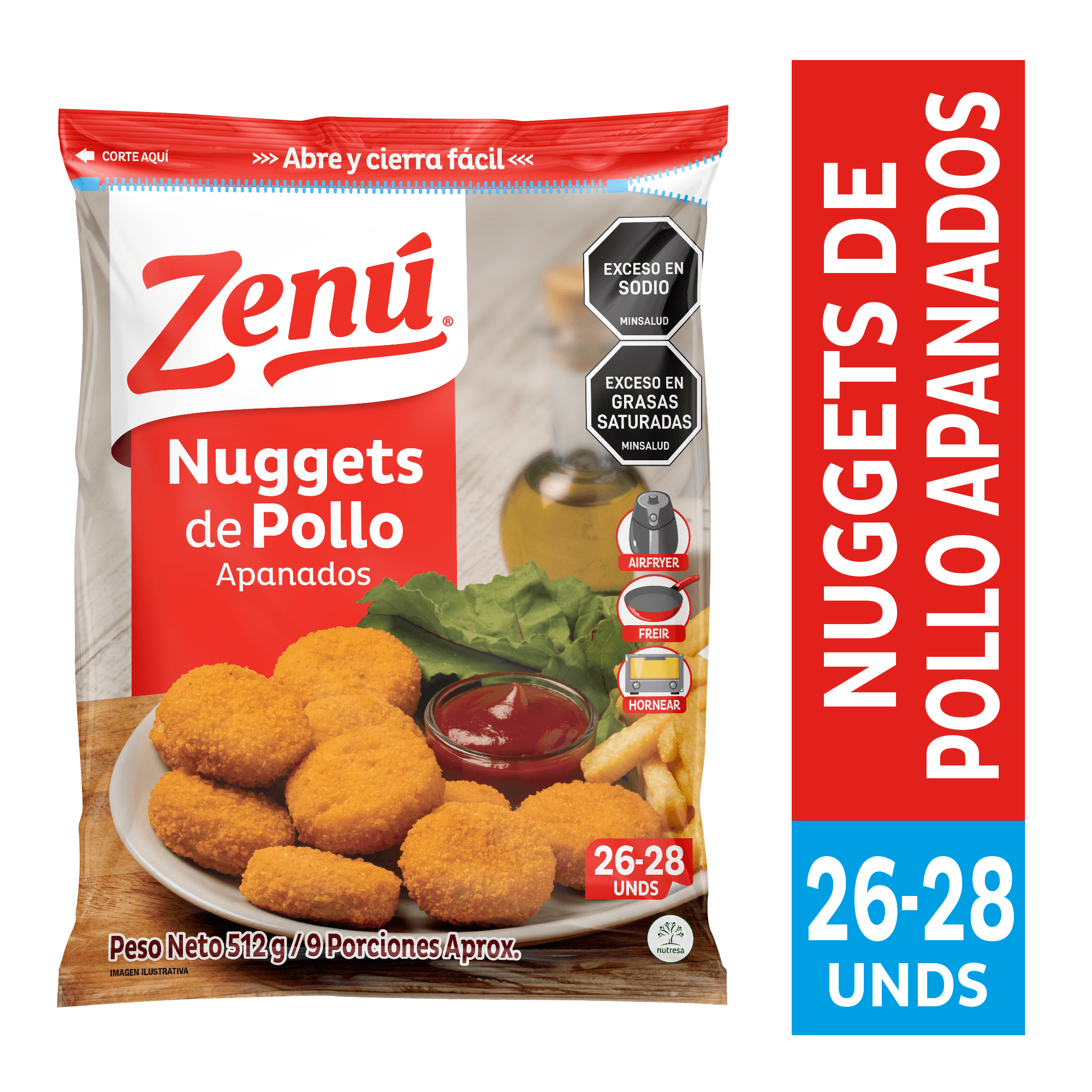 Nuggets Zenu pollo apanado x32und x512g