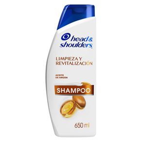 Shampoo Head Shoulders Limpieza Y Revitalización Aceite de Argán Control Caspa 650 Ml