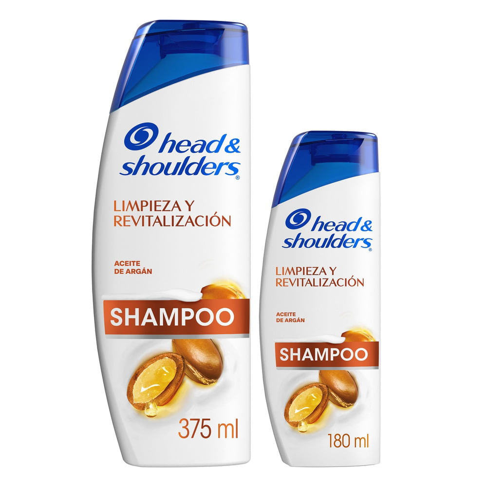 Shampoo Control Caspa Head & Shoulders Limpieza y Revitalización Aceite de ArgÃ¡n x1Kit