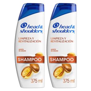Shampoo Head & Shoulders aceite de argán limpieza y revitalización x 2und  x 375 ml c-u