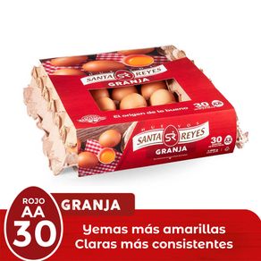 Huevos AA rojos Santa Reyes x30und