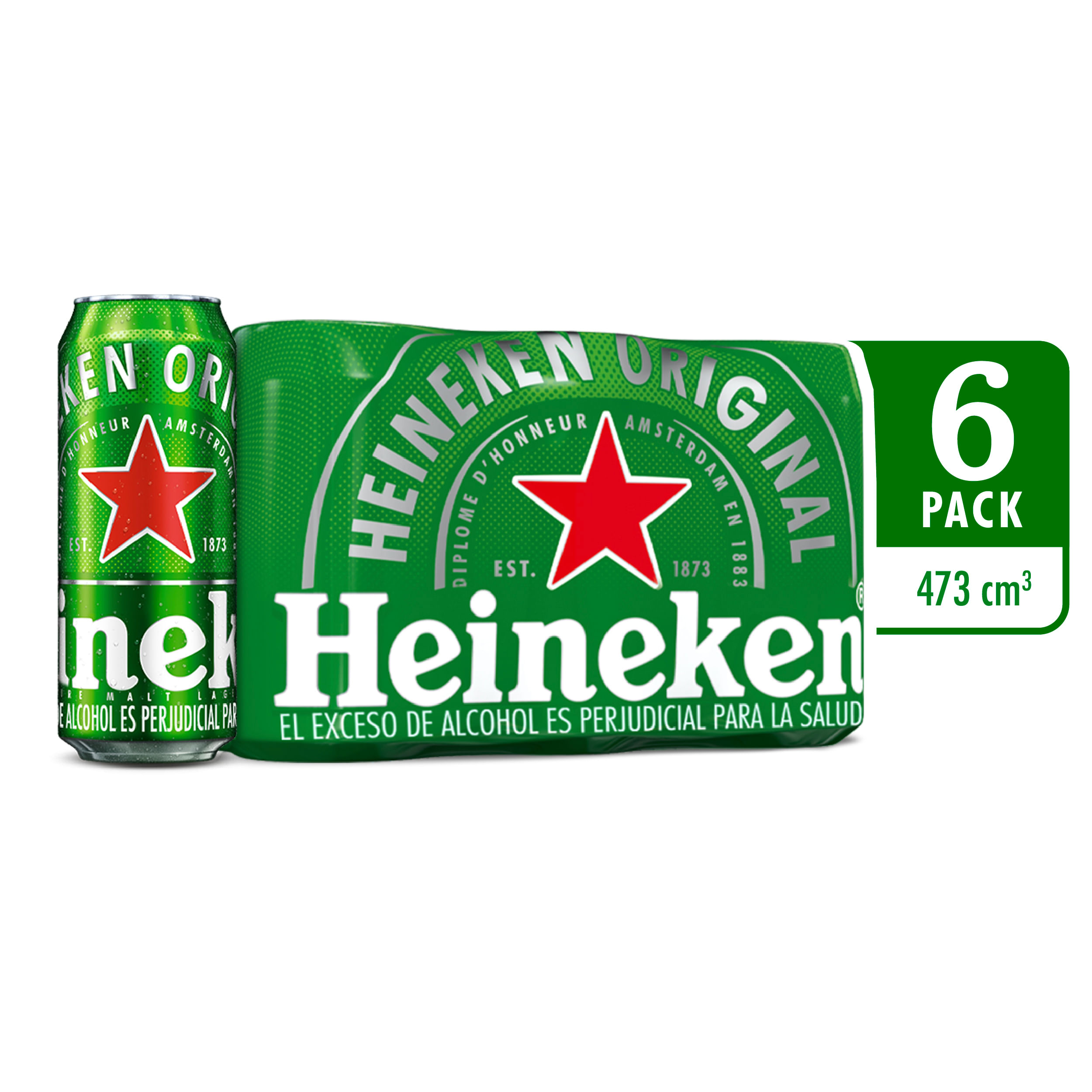 Cerveza Heineken Lata 6Und 473ml