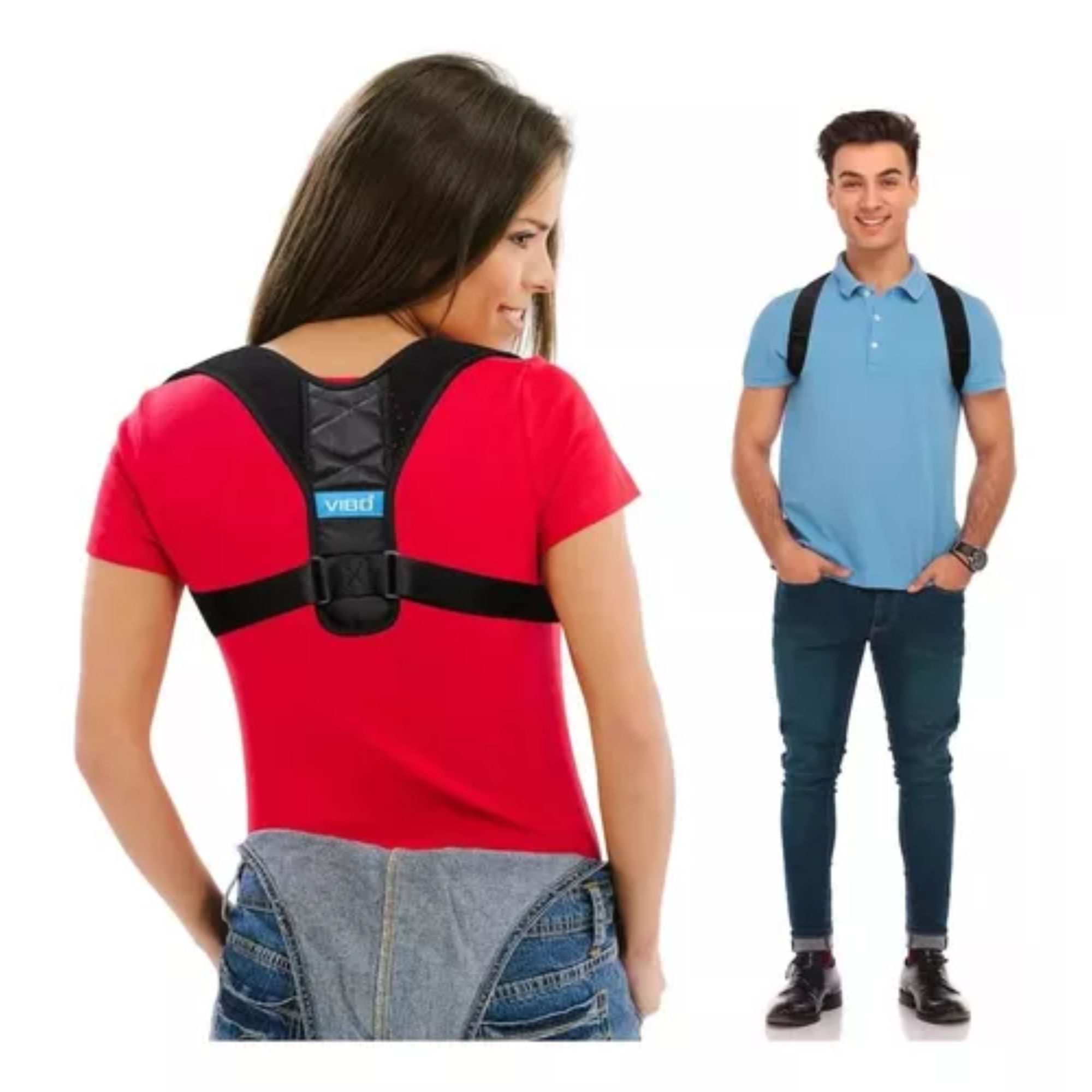 Faja Espalda Corrector Postura Soporte Clavicula Unisexnegra