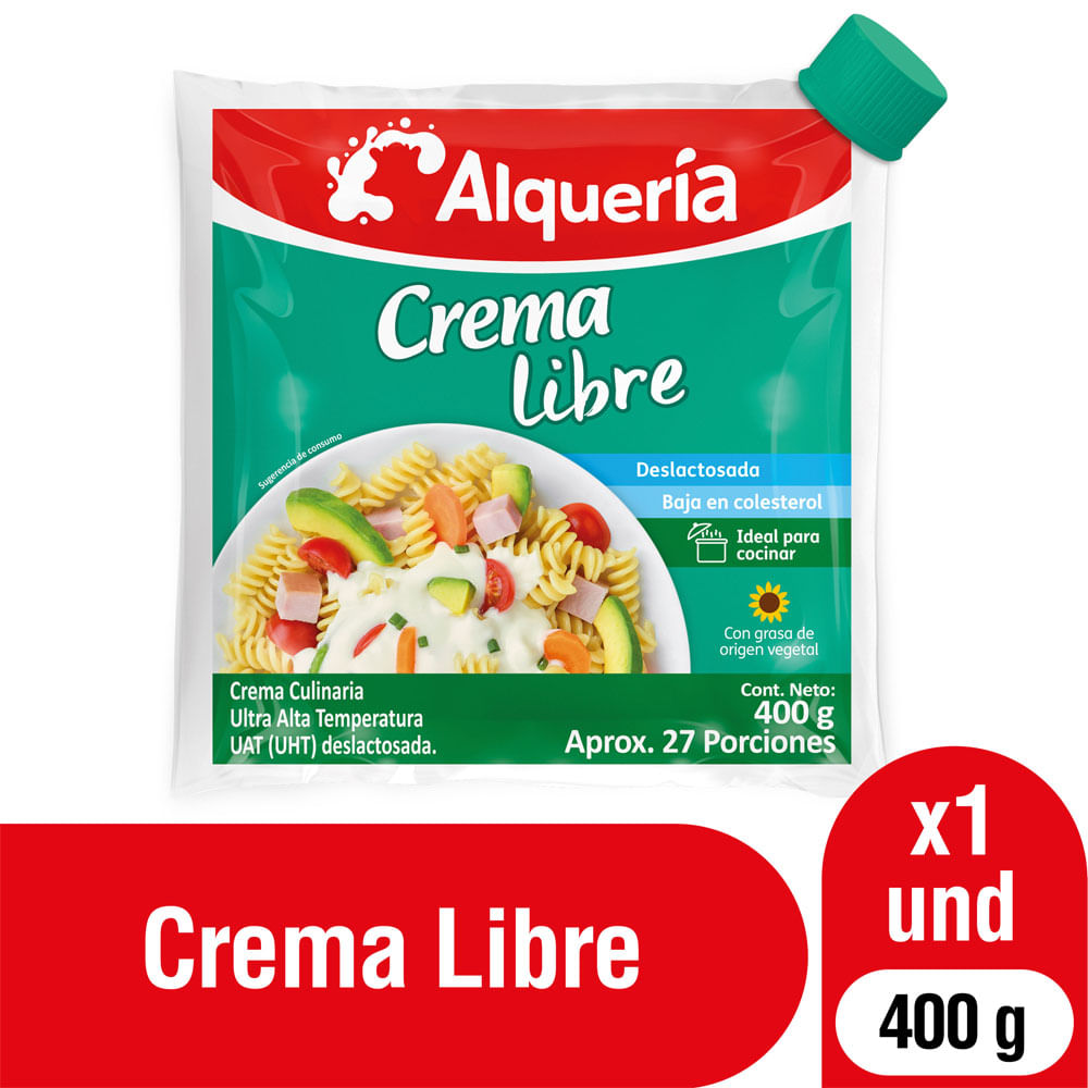 Crema Libre Deslactosada Alqueria 400g