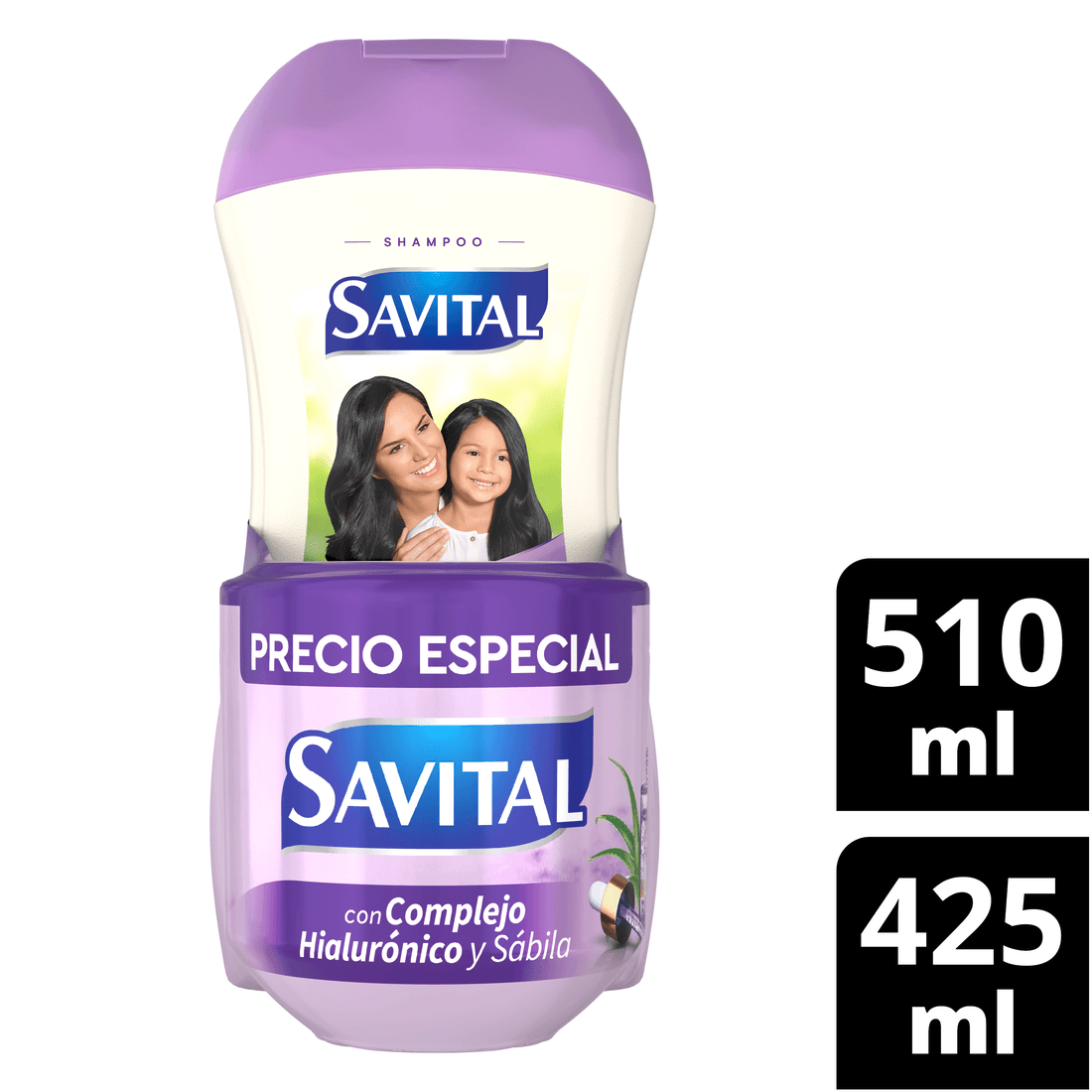 Shampoo Savital Hialuronico 510ml + Tratamiento 425ml