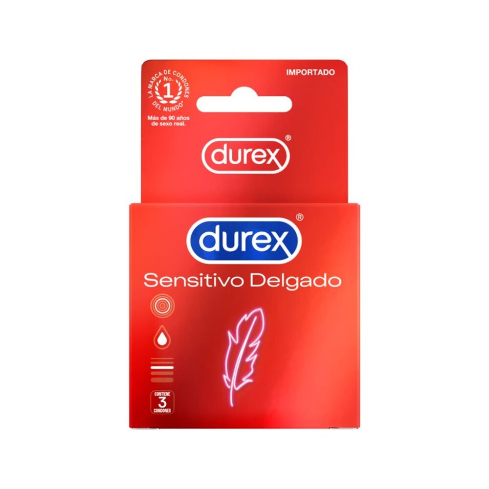 Condones durex sensitivo delgado x3und