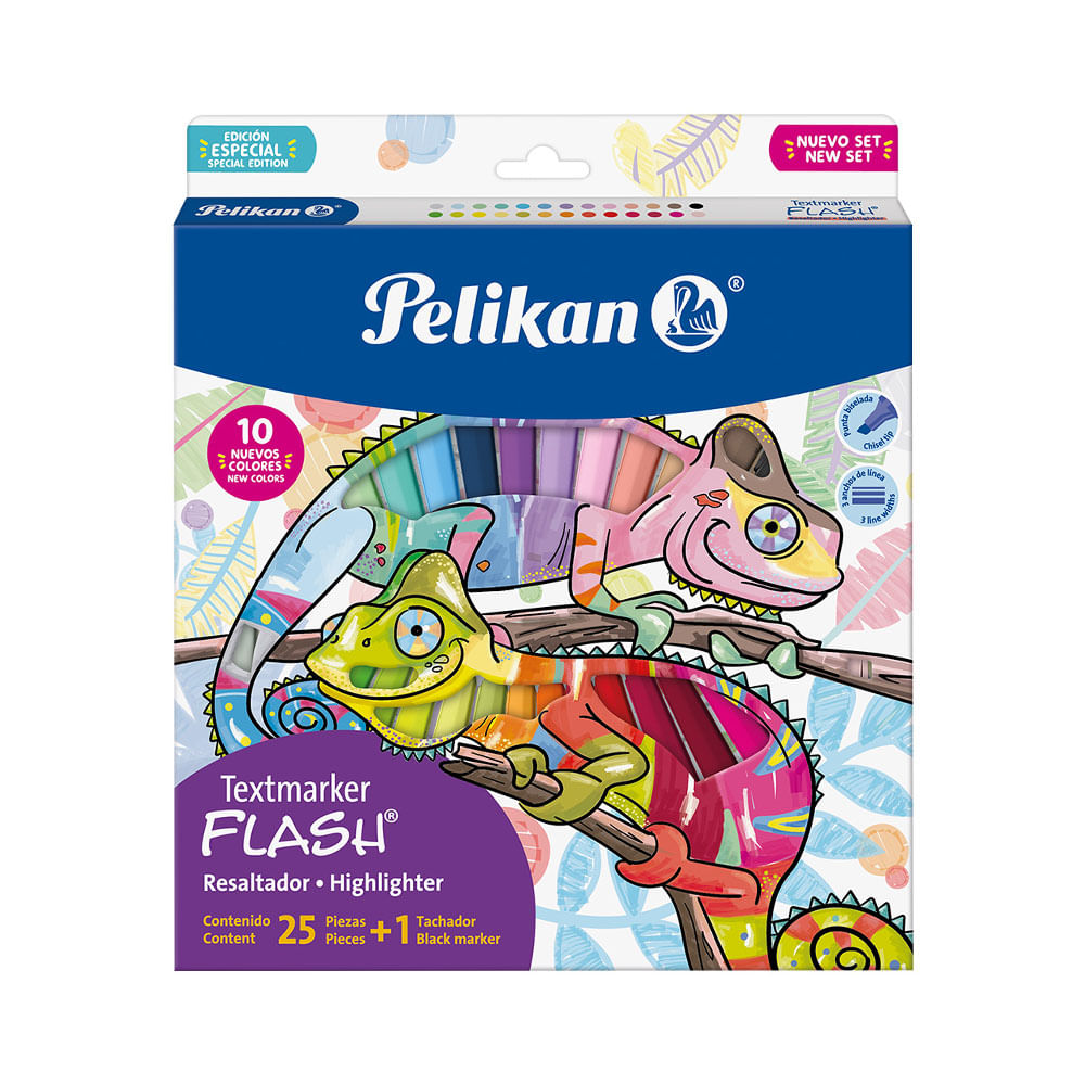 Resaltador Pelikan Flash Camaleón Surtido