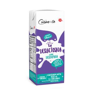 Leche Cuisine&Co Deslactosada Tetrapack 900ml