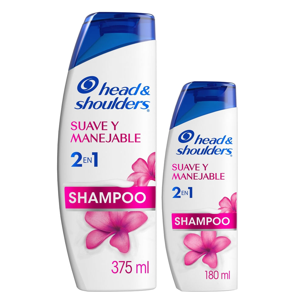 Shampoo Head & Shoulders Suave y Manejable x375m + Shampoo x180ml