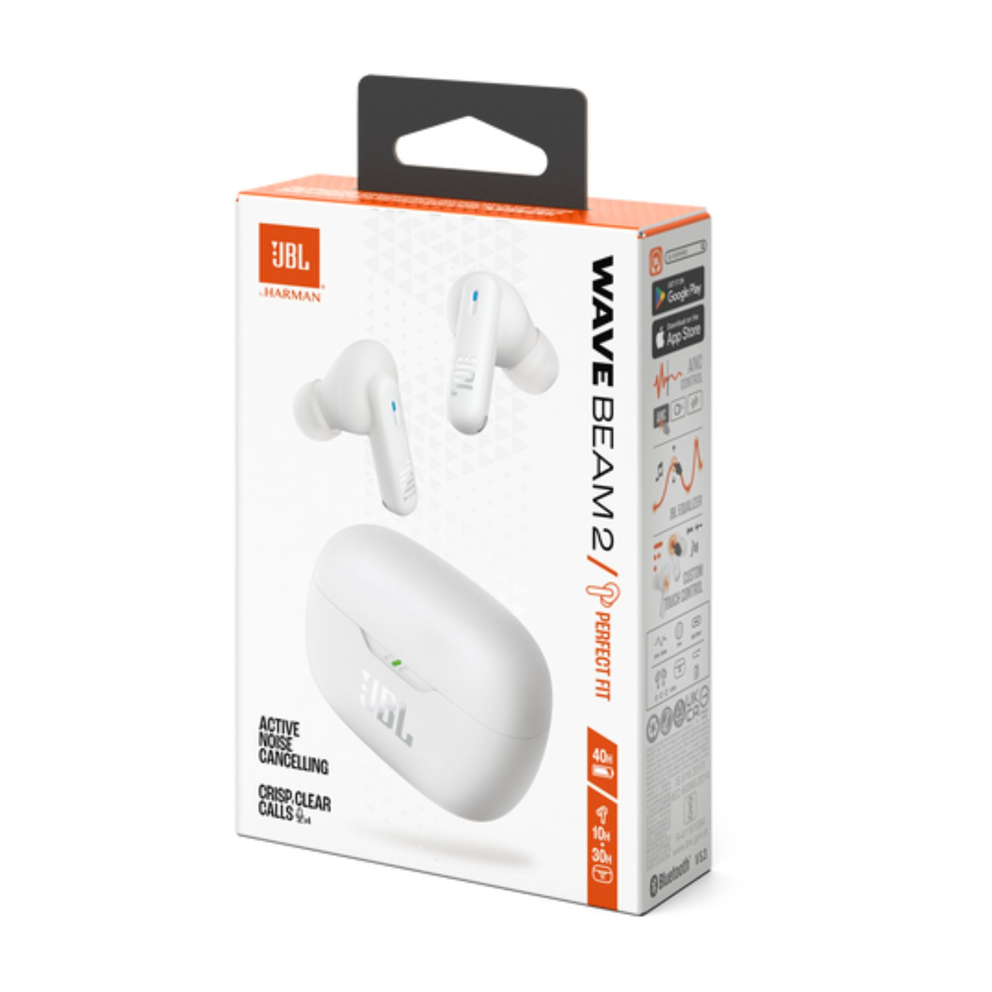 Audífono JBL Wave Beam 2 Bluetooth 40 Hrs Cancelacion Blanco