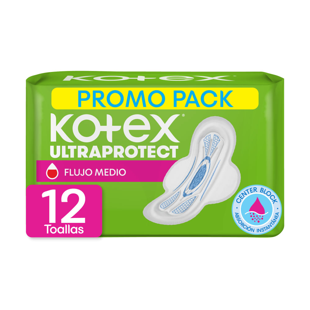 Toallas Femeninas Kotex Normal 10U + 2U
