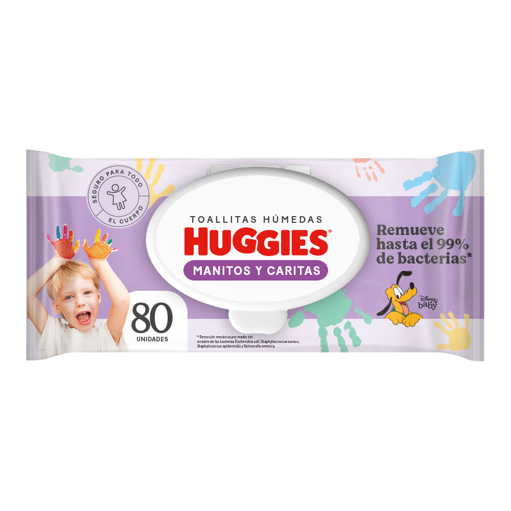 Toallitas Húmedas Huggies Manitos y Carita Desechables 80U