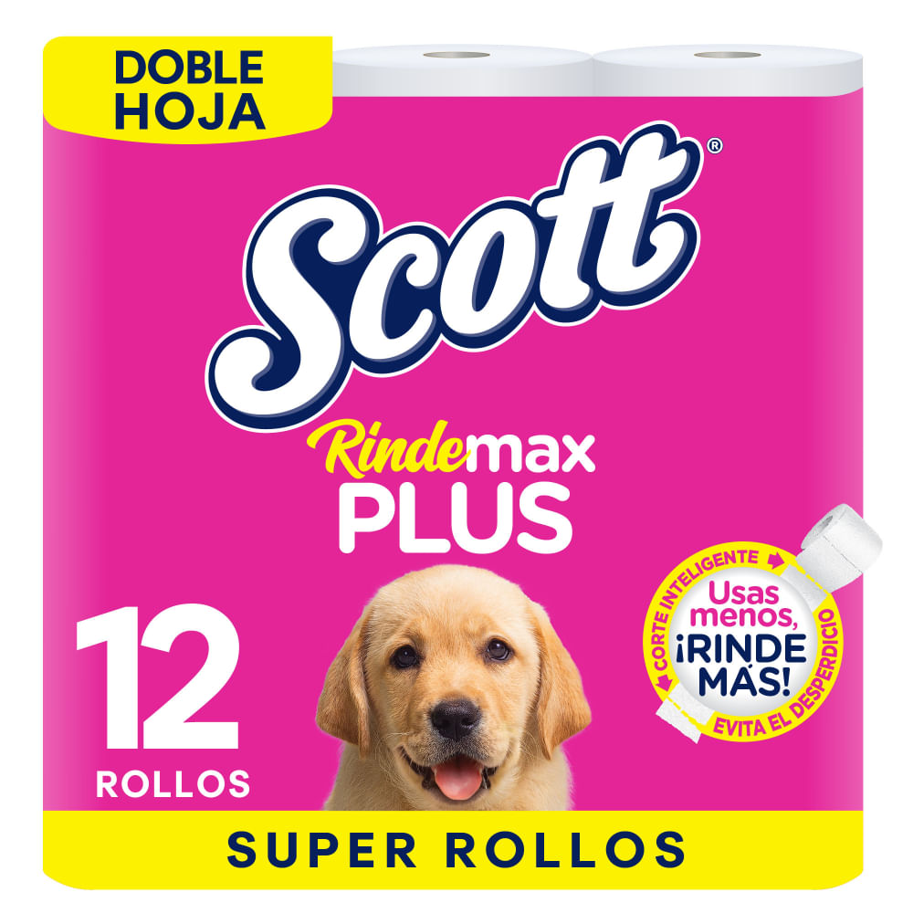 Papel Higiénico Scott Rinde Max Plus x12 Rollos x36Mt