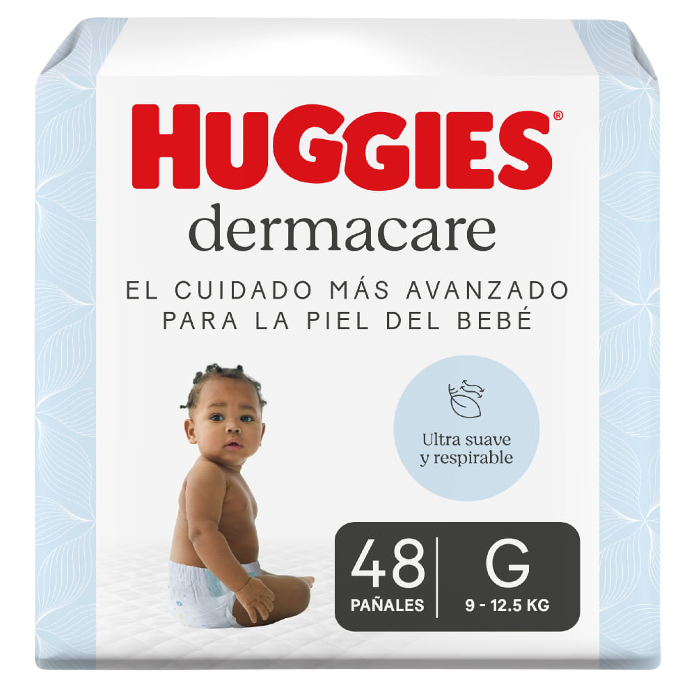 Pañales Huggies Dermacare Etapa 3/G Cuidado Mas Avanzado para la Piel 48U