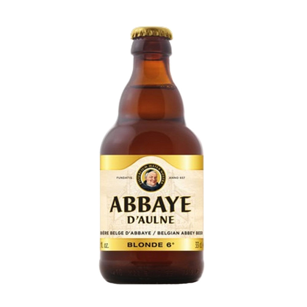 Cerveza Abbaye D'Aulne Rubia botella x 330 ml