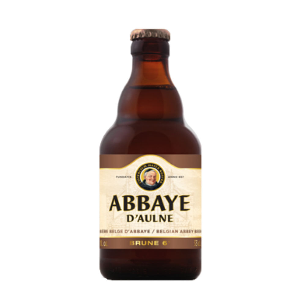 Cerveza Abbaye D'Aulne Brune botella x 330 ml