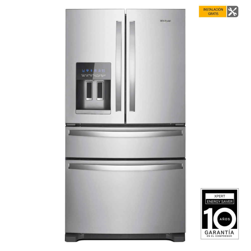 Nevecón Whirlpool French 694 Lts Acero