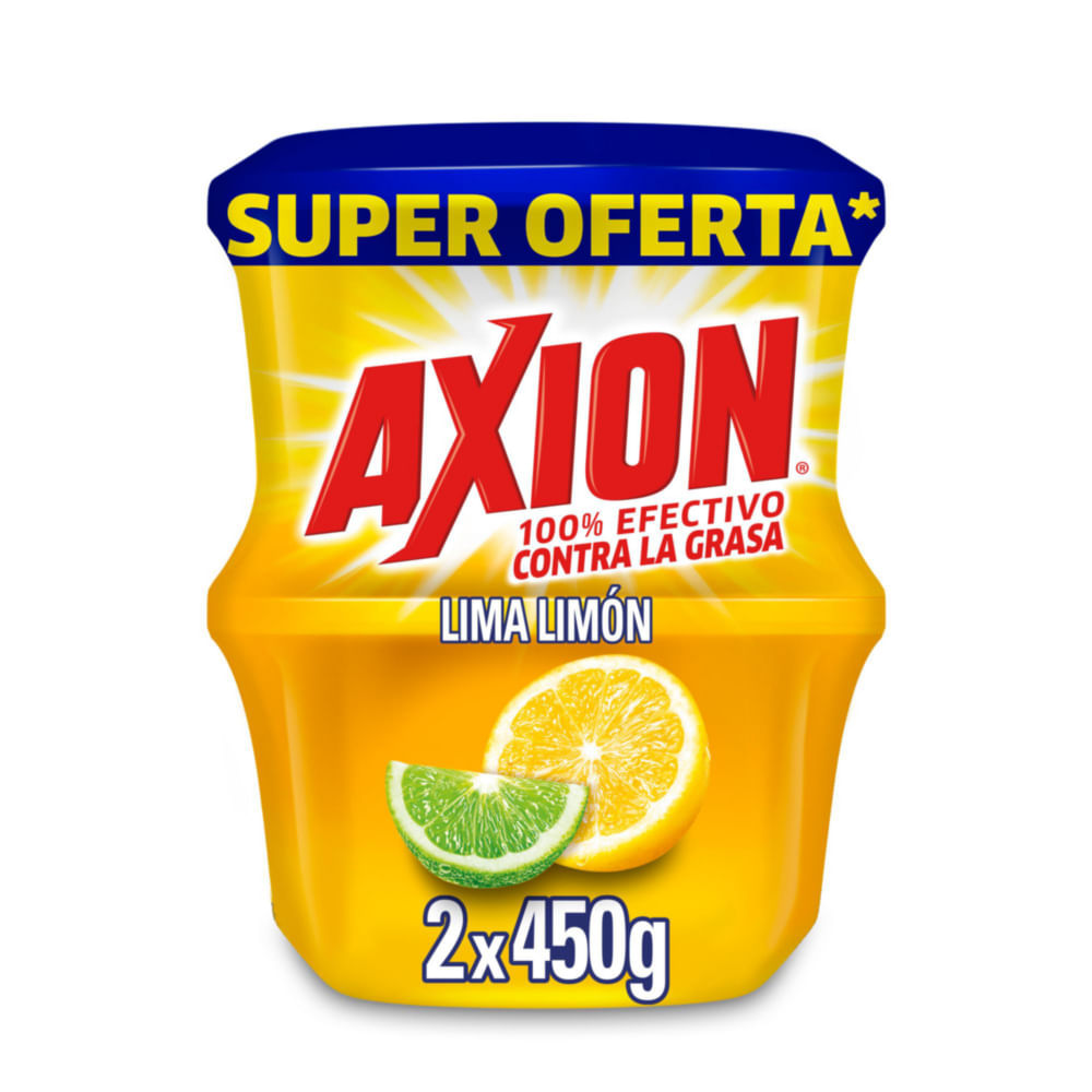 Lavaplatos en Crema Axion Lima Limon x2 450grs
