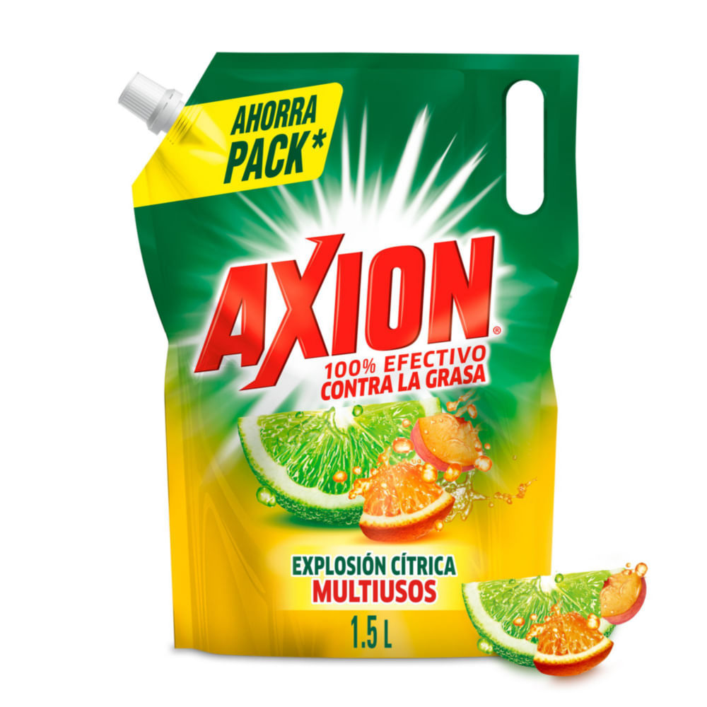 Lavaplatos Líquido Axion Explosión Cítrica Doypack 1.5L