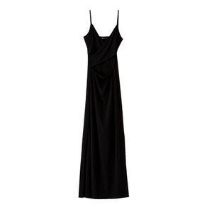 Vestido Largo Escote en V Femnino Lodux Gef