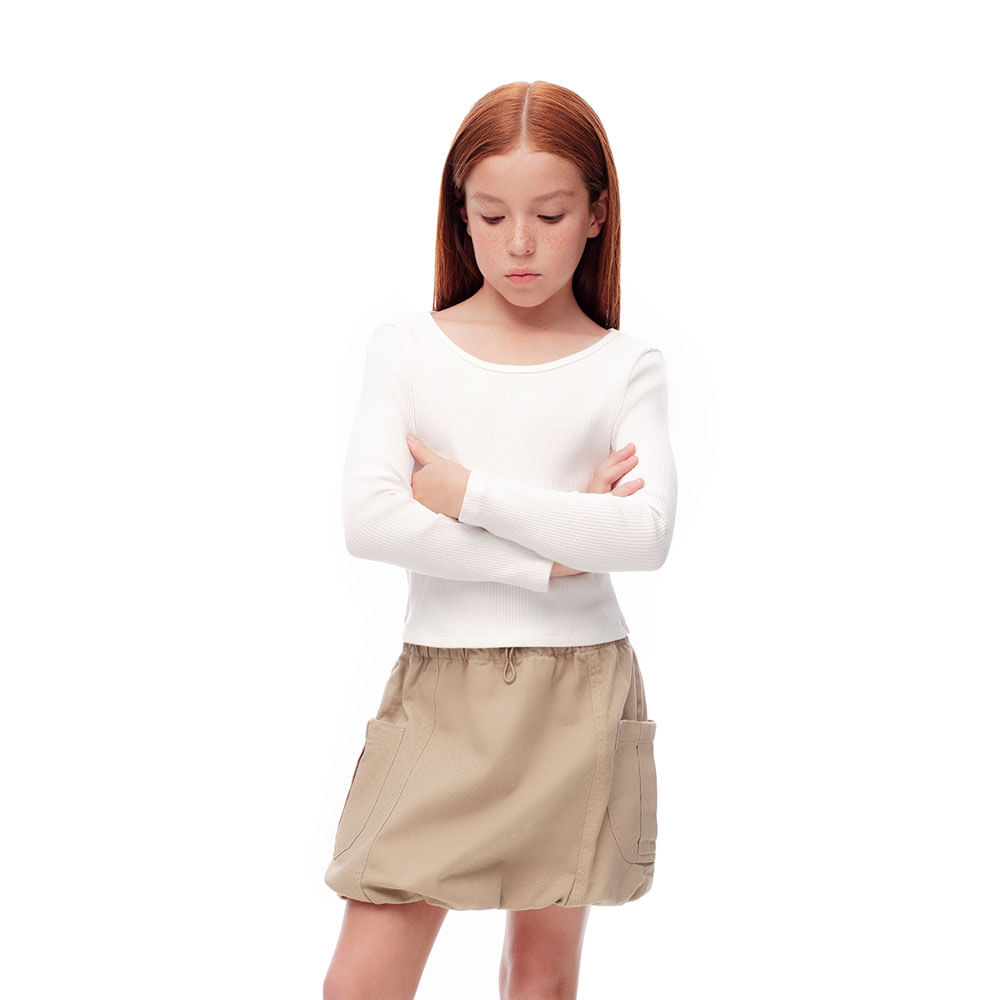 Falda Corta en Tafetán Kids Femenino Lirid Kd Gef