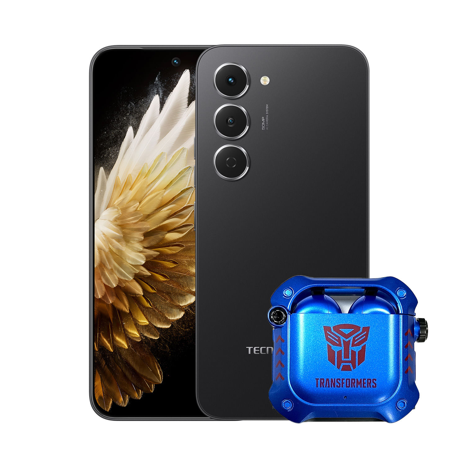 Celular Tecno Spark 40 Pro 8GB / 256GB Negro + Audífonos Transformers
