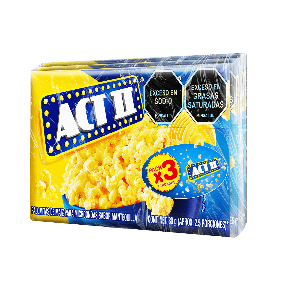 Palomitas Act ll mantequilla x3und x80g c/u