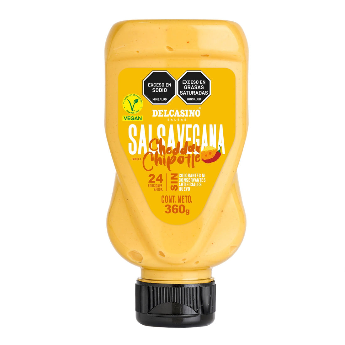 Salsa Delcasino Vegana Cheddar Chipotle 360g