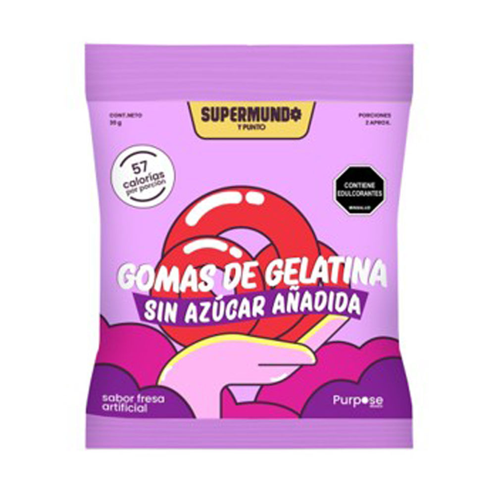Gomas Supermundo Gelatina Aritos Sin Azúcar 15g