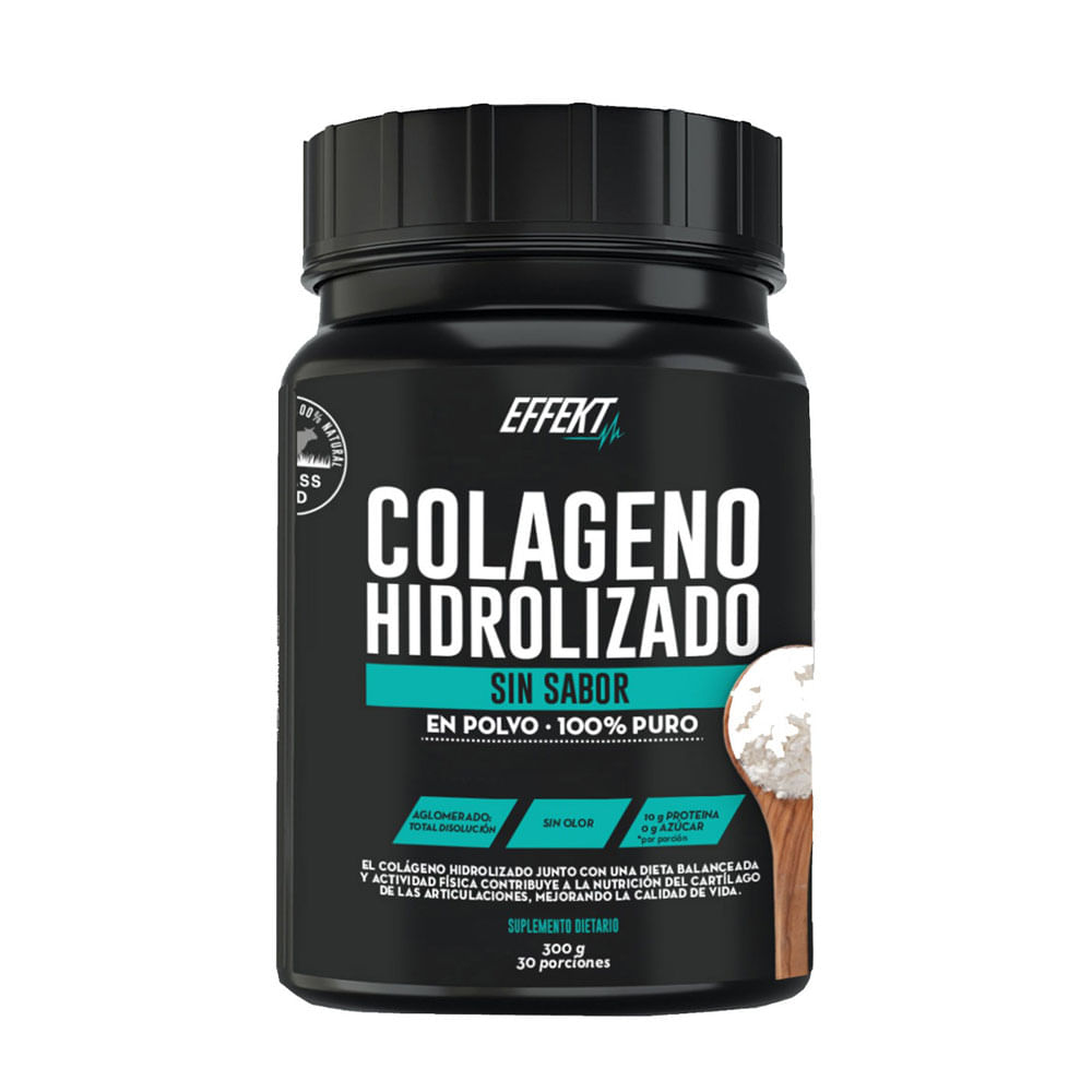 Colágeno Effekt Hidrolizado Polvo 100% Puro 300g