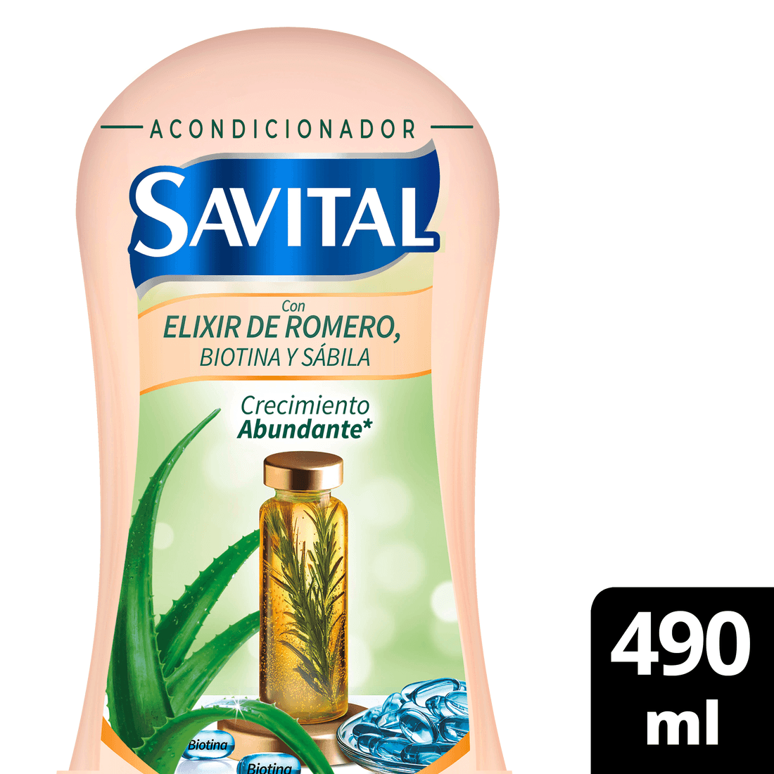Acondicionador Savital Elixir de Romero, Biotina y Sávila 490ml