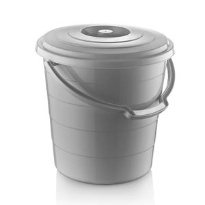 Balde Plástico con Asas Gris 10 lt Krea