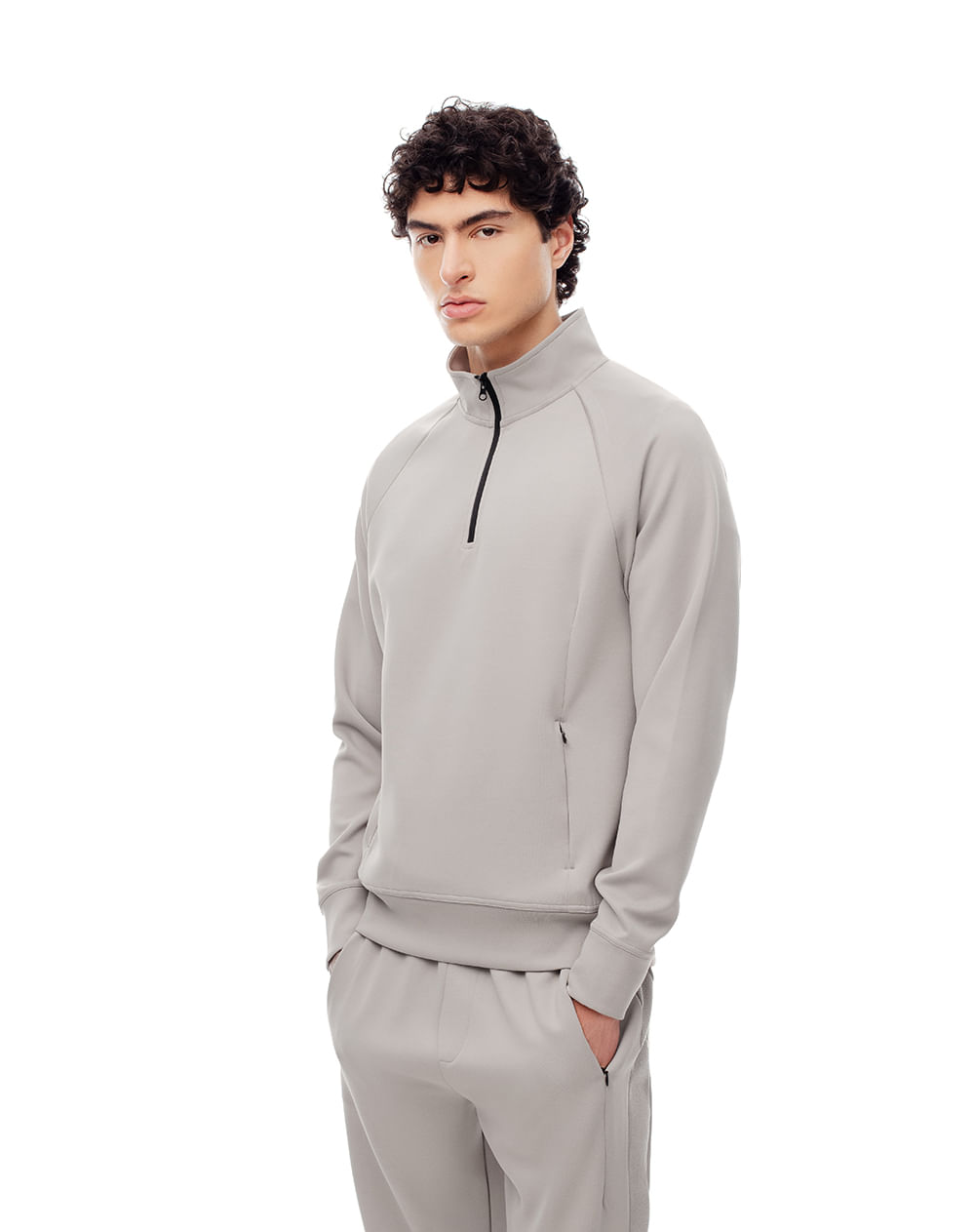 Buzo con Cuello Alto Manga Ranglan Masculino Pabrochy Gef