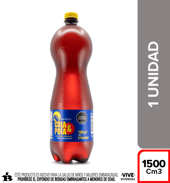Cerveza Refajo Cola & Pola Botella Pet 1.5L