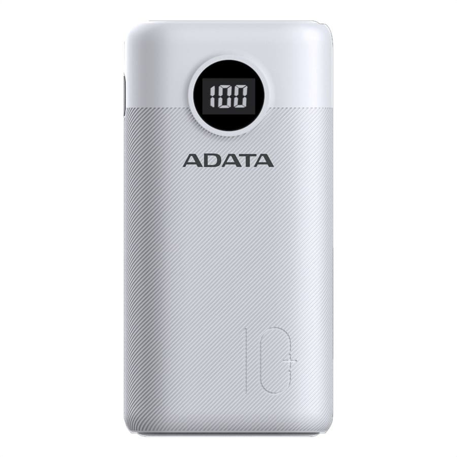 Cargador portátil powerbank 10000mah adata p10000qcd blanco