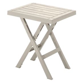Mesa plegable Baru rectangular taupe plástico 60x50x73.2 cm Rimax