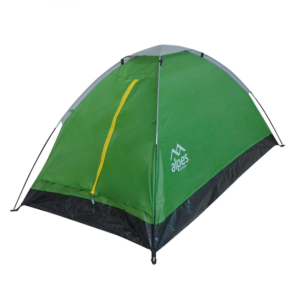 Carpa 2 personas Galápagos verde 95x120x200 cm Alpes