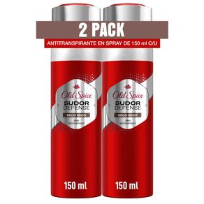 Antitranspirante Old Spice Sudor Defense Seco Seco Spray  93 g / 150 ml x 2 Und