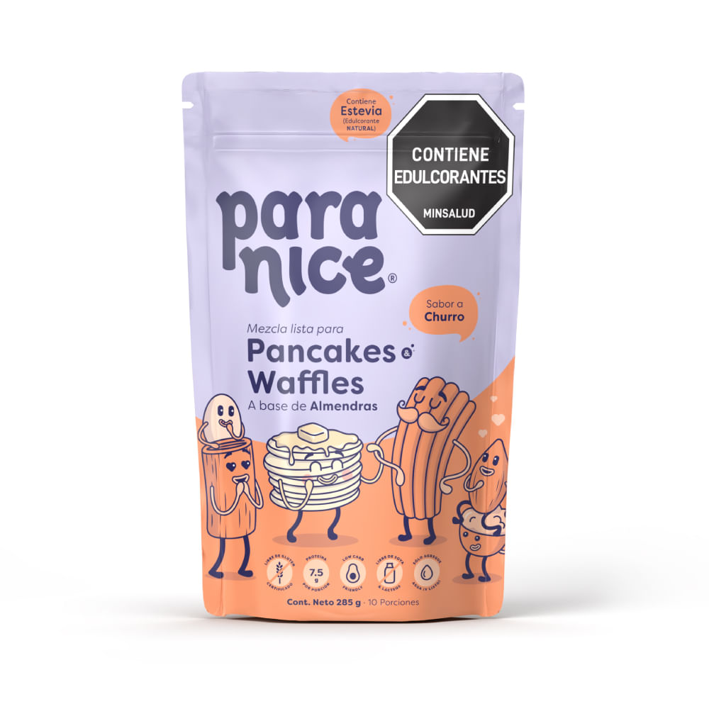 Mezcla Paranice Pancakes y Waffles Almendra Churro 285g