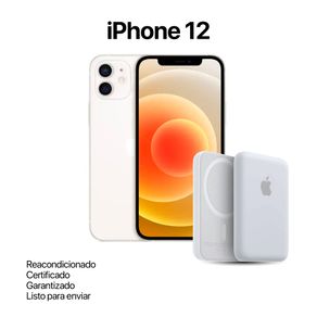 Celular Reacondicionado iPhone 12 256Gb Blanco + Power Bank Nuevo