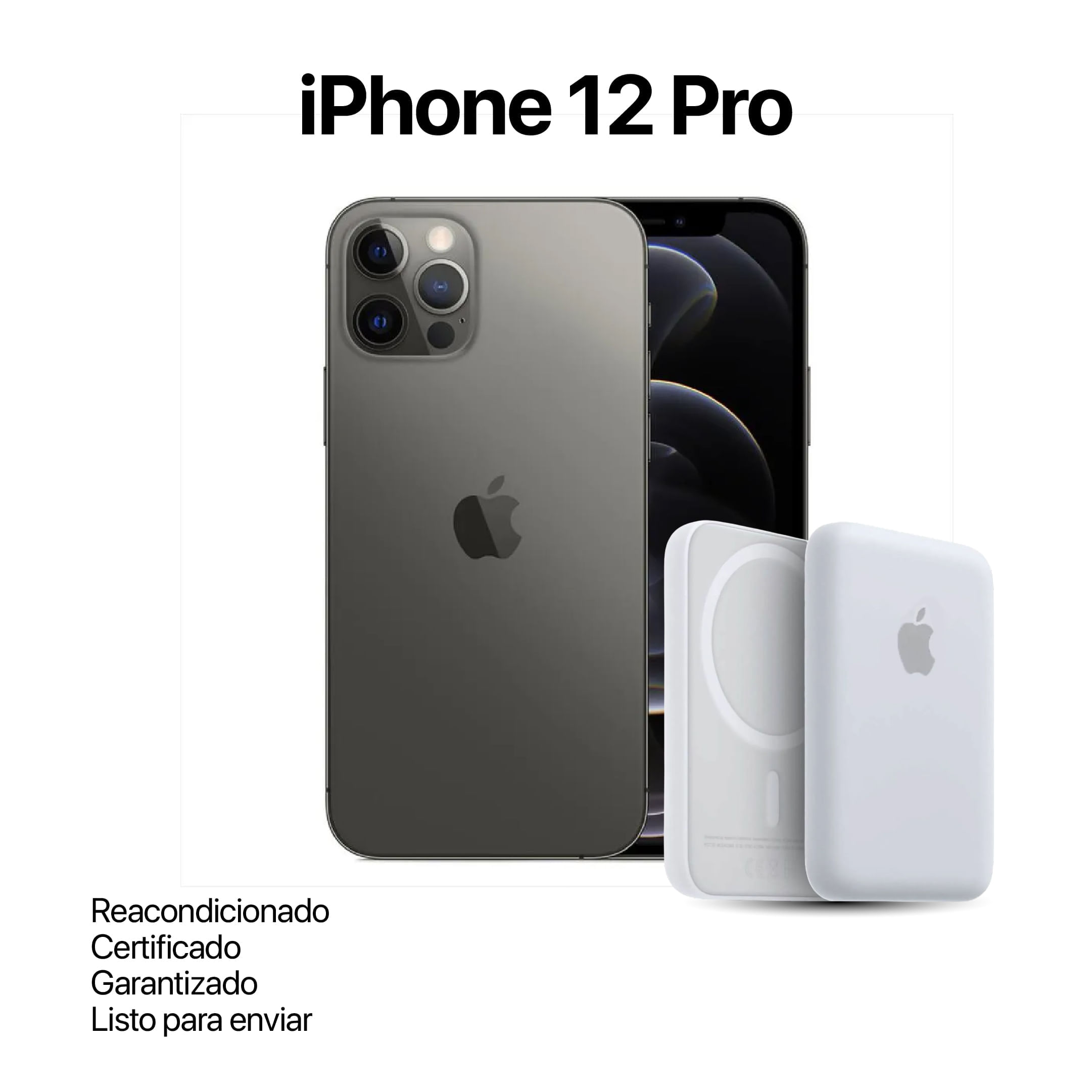 Celular Reacondicionado iPhone 12 Pro Grafito 128GB + Power Bank Nuevo