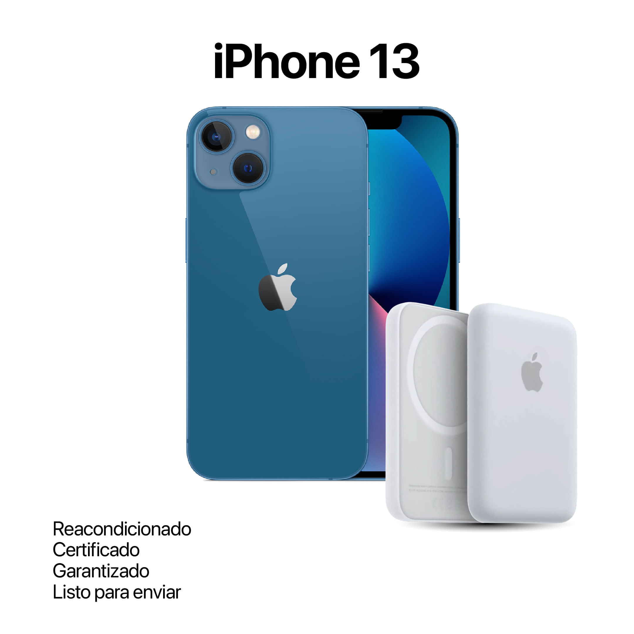 Celular Reacondicionado iPhone 13 Azul 256GB + Power Bank Nuevo